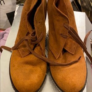Vintage j crew nutmeg colored suede booties